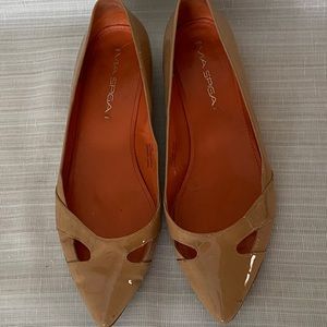 Via Spiga Pointed Toe Tan Leather Women’s Shoes 7.5 M Flats